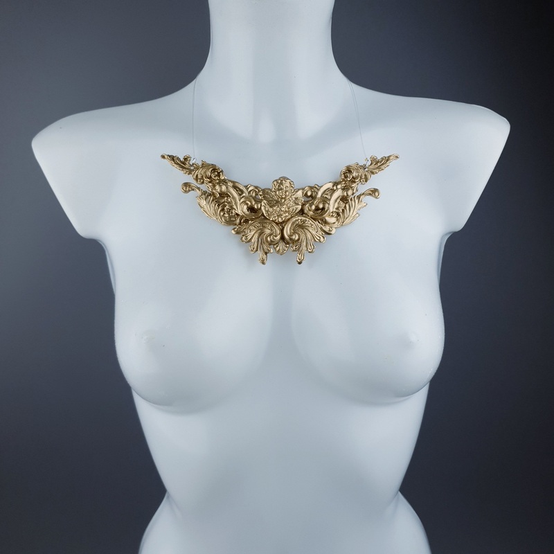 Anysia Gold Filigree Necklace