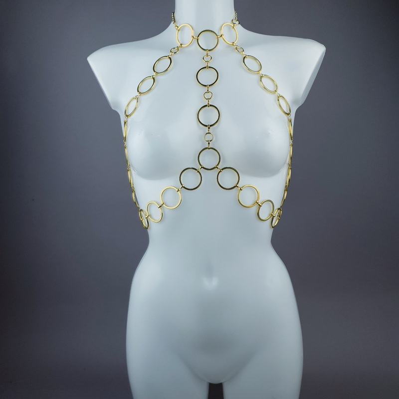 Barbarella Gold Ring Jewellery Harness