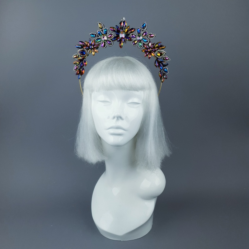 Colourful Diamante Jewel Halo 43