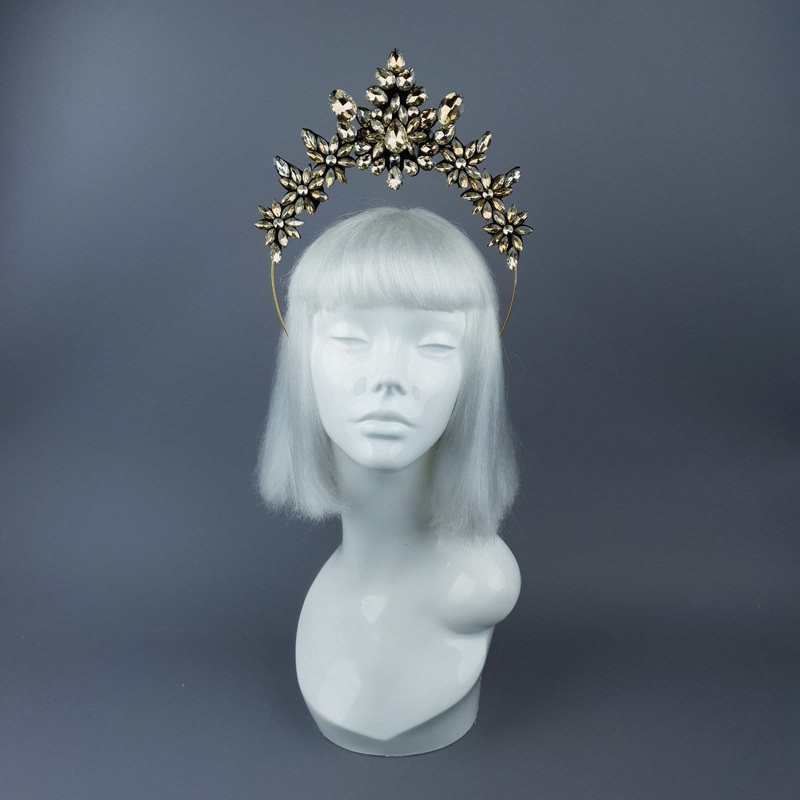 Gold Diamante Jewel Halo 51