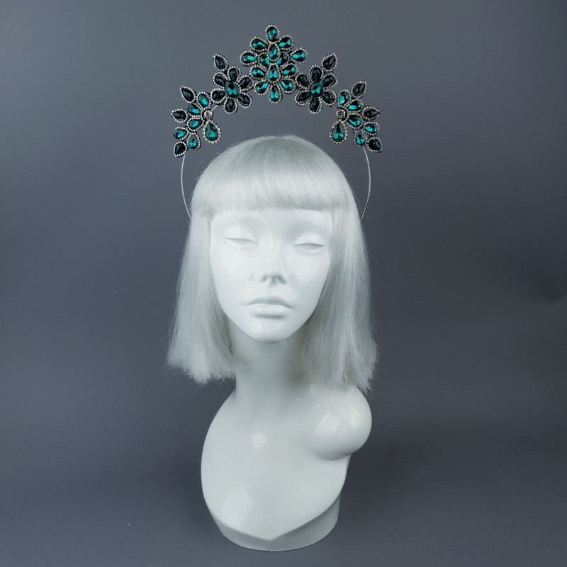 Green Diamante Jewel Halo 62