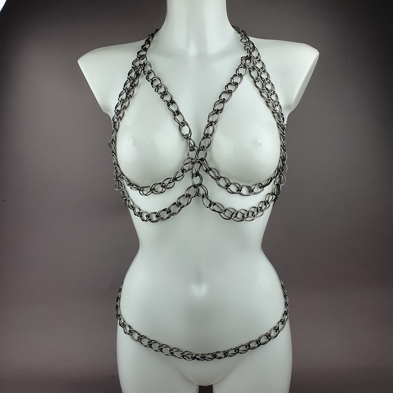 Incatenato Dark Grey Chain Jewellery Harness
