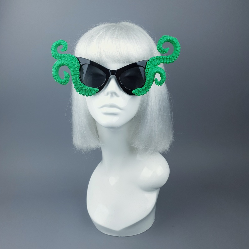 Ursula Green Octopus Kraken Tentacle Sunglasses