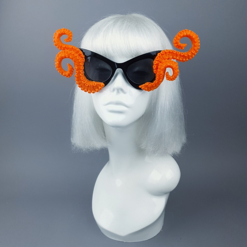 Ursula Orange Octopus Kraken Tentacle Sunglasses
