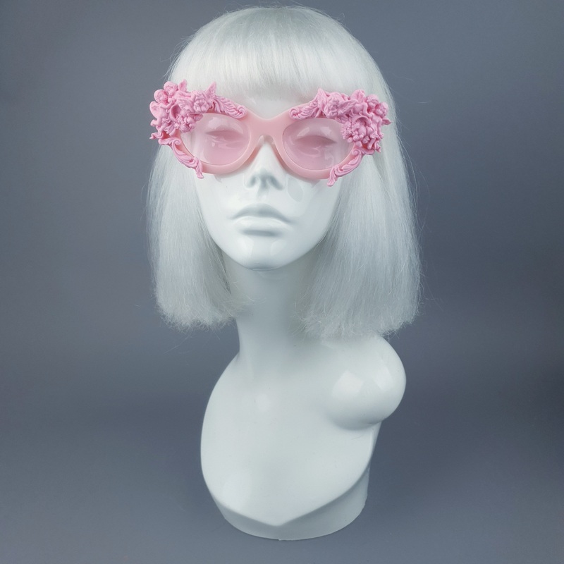 Azrael Pastel Pink Cherub & Filigree Sunglasses