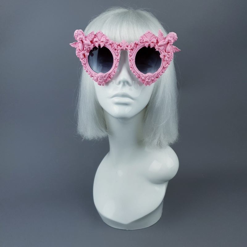 Bellerose Pastel Pink Filigree & Cherub Sunglasses