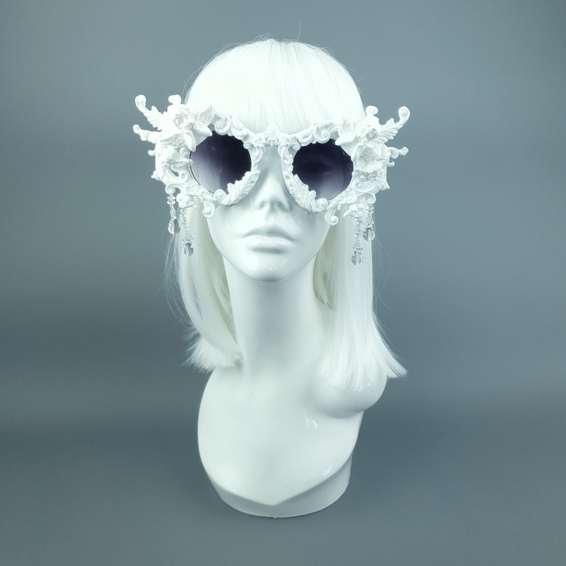 Callisto White Cherub & Filigree  Sunglasses