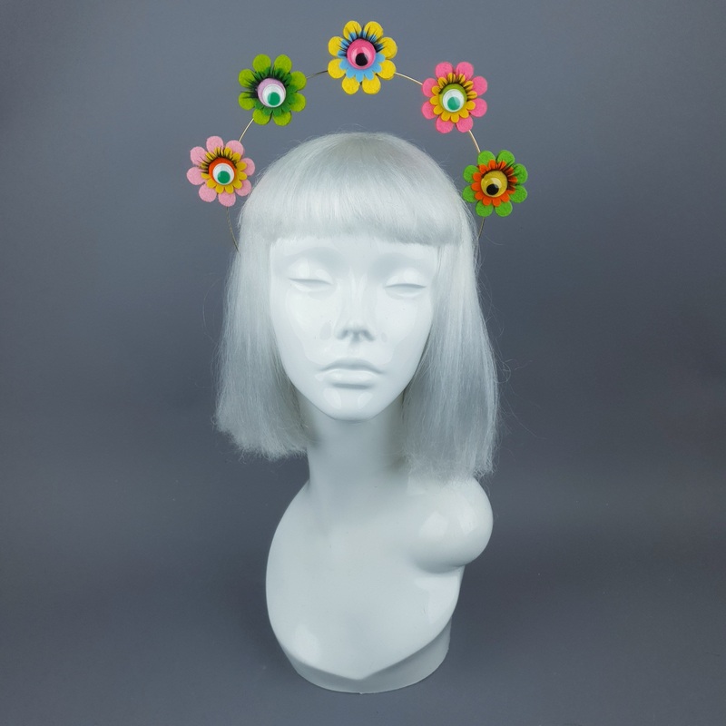 Colourful Flower & Eyes Halo Headpiece
