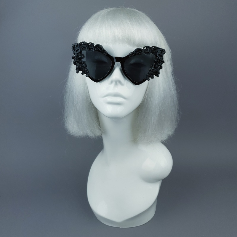Conspiracy Black Filigree 666 Sunglasses