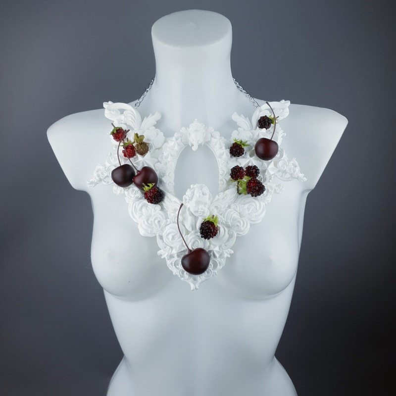 Eton Mess Raspberry, Cherries & Cream Frosting Neckpiece