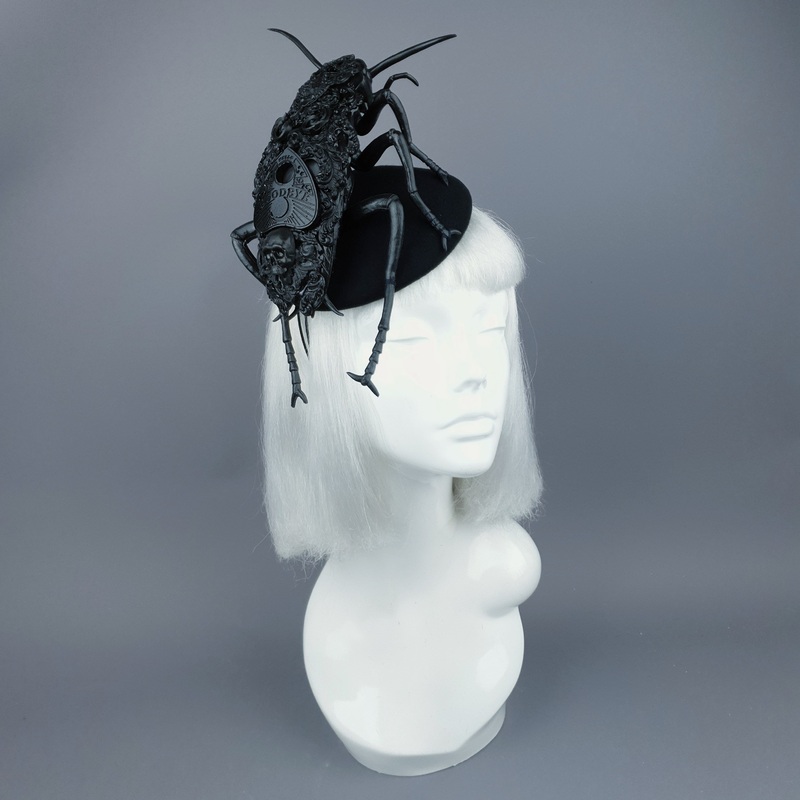 The Summoner Giant Filigree Cockroach Fascinator Hat