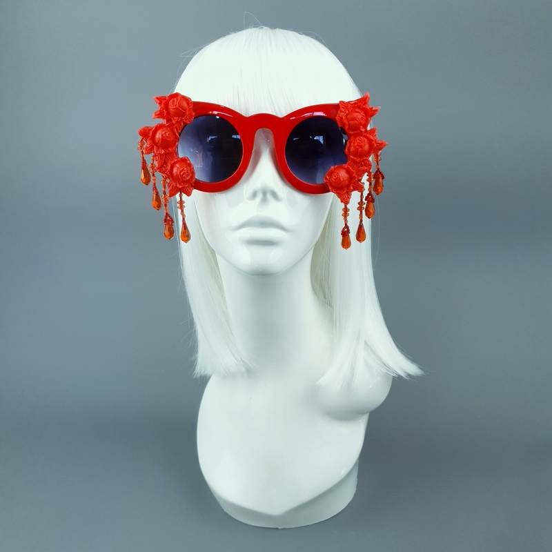 Alala Red Roses & Beading Sunglasses