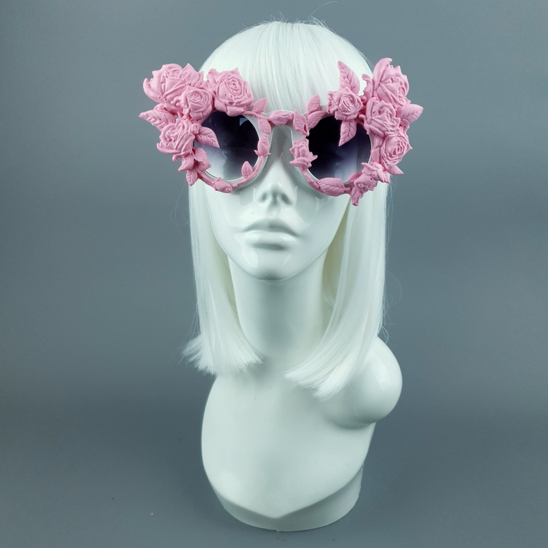 Amour Sombre Pink Roses Sunglasses