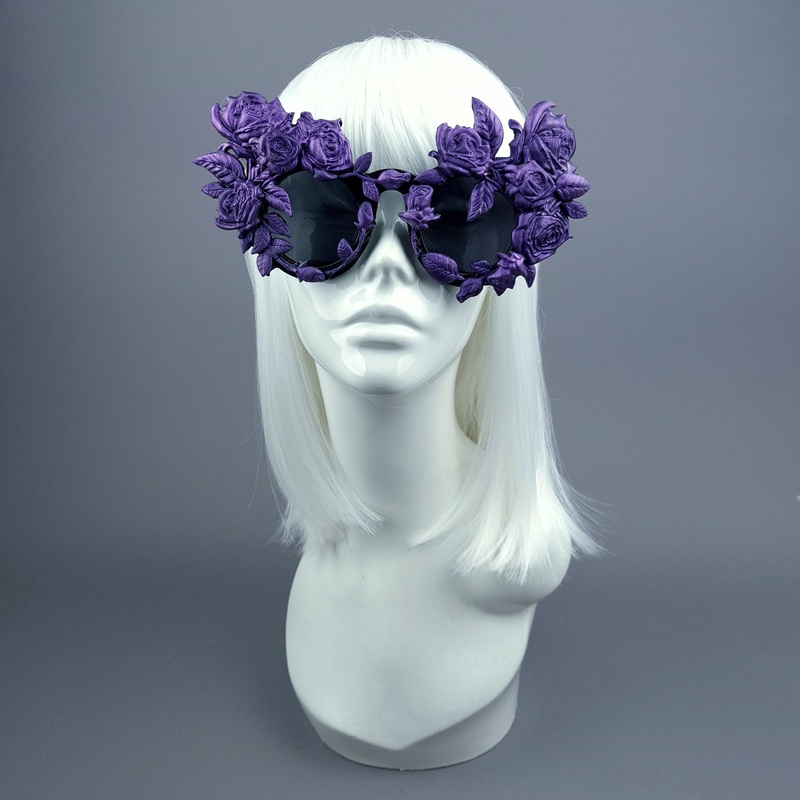 Amour Sombre Purple Roses Sunglasses