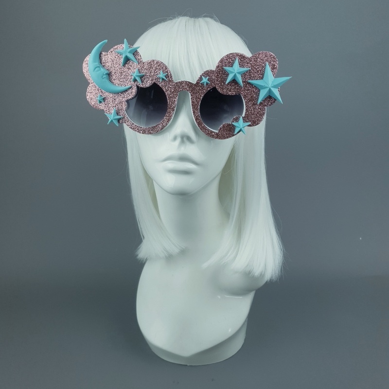 Blue Moon Moon, Stars & Pink Cloud Sunglasses