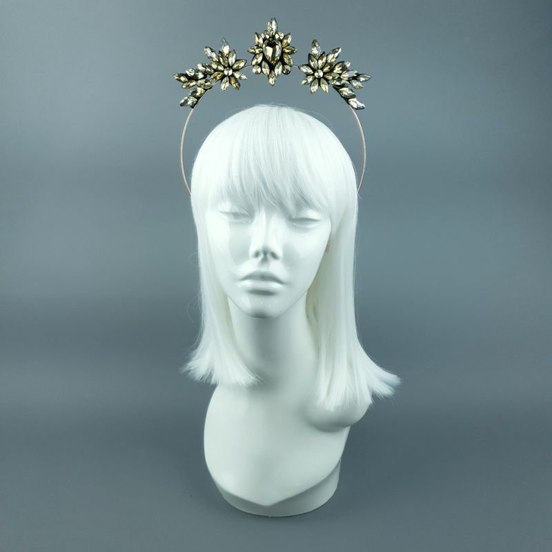 Gold Diamante Jewel Halo 76