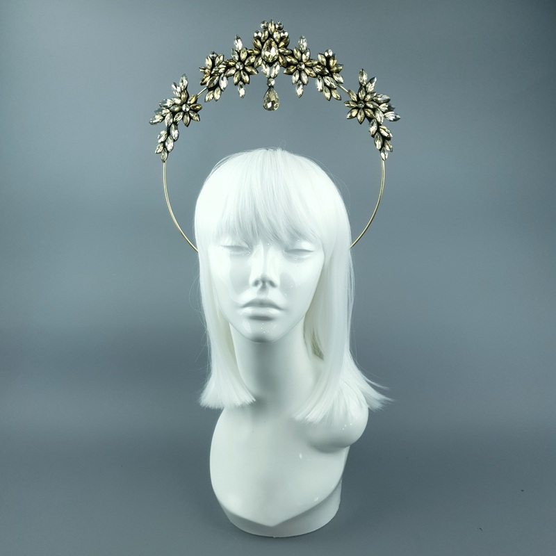 Gold Diamante Jewel Halo 88