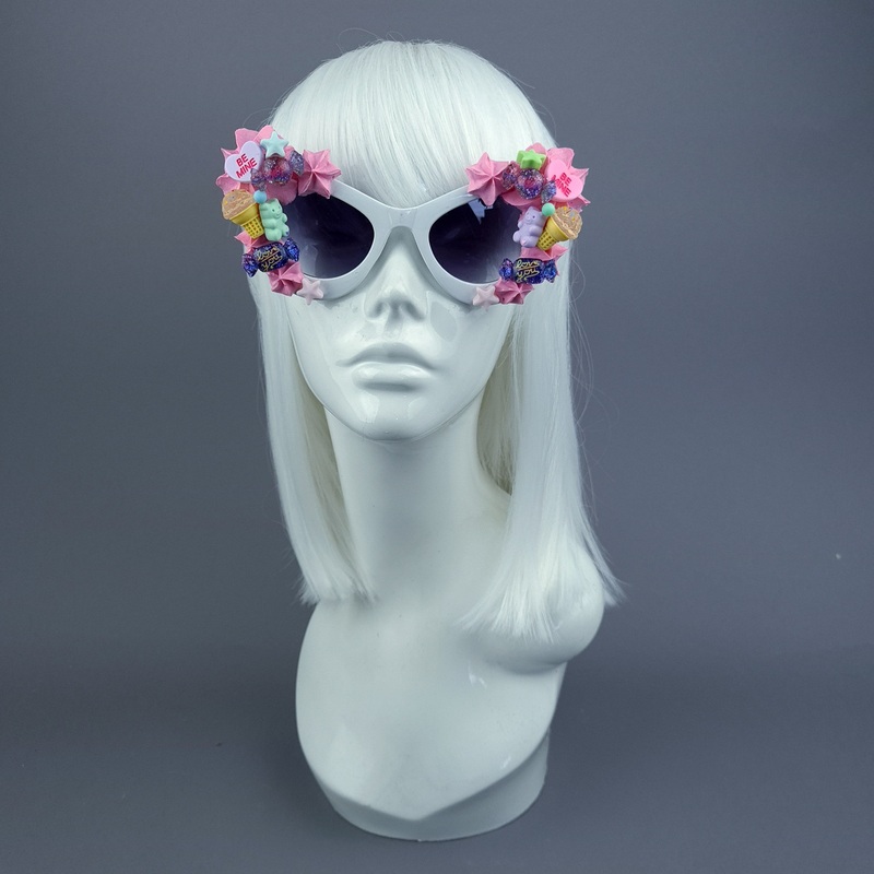 Kuku Pink Frosting Candy Sweets Sunglasses