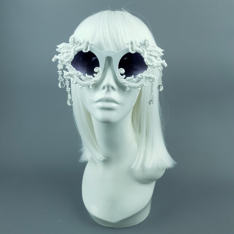 Siofra White Cherub, Filigree & Beading Sunglasses