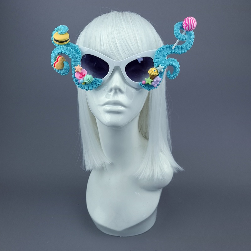 Sugarie Pastel Blue Tentacle Candy Sweets Sunglasses