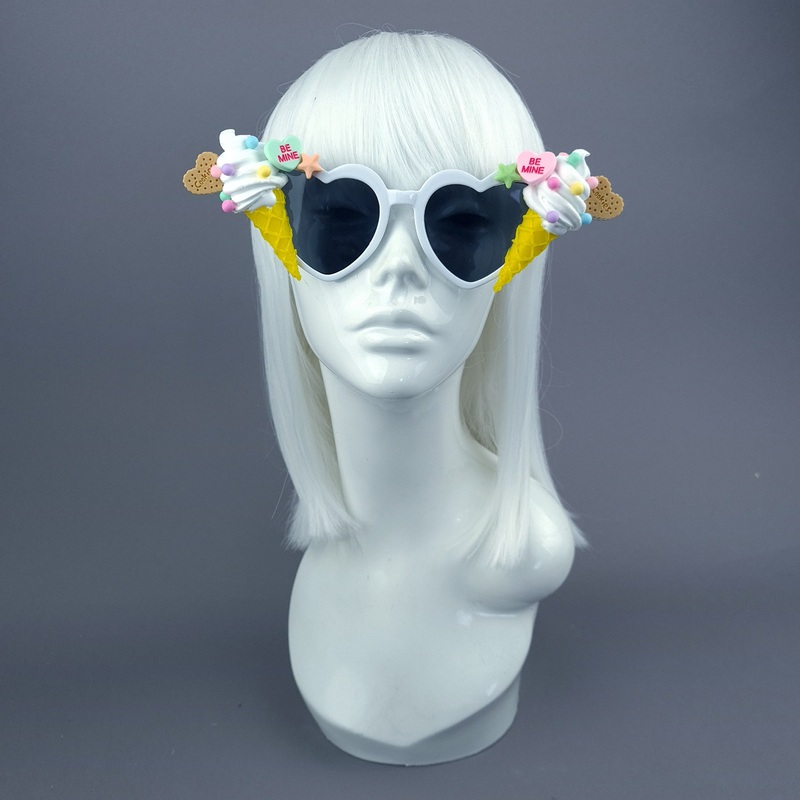 Treat White Ice-cream Candy Sweet Sunglasses