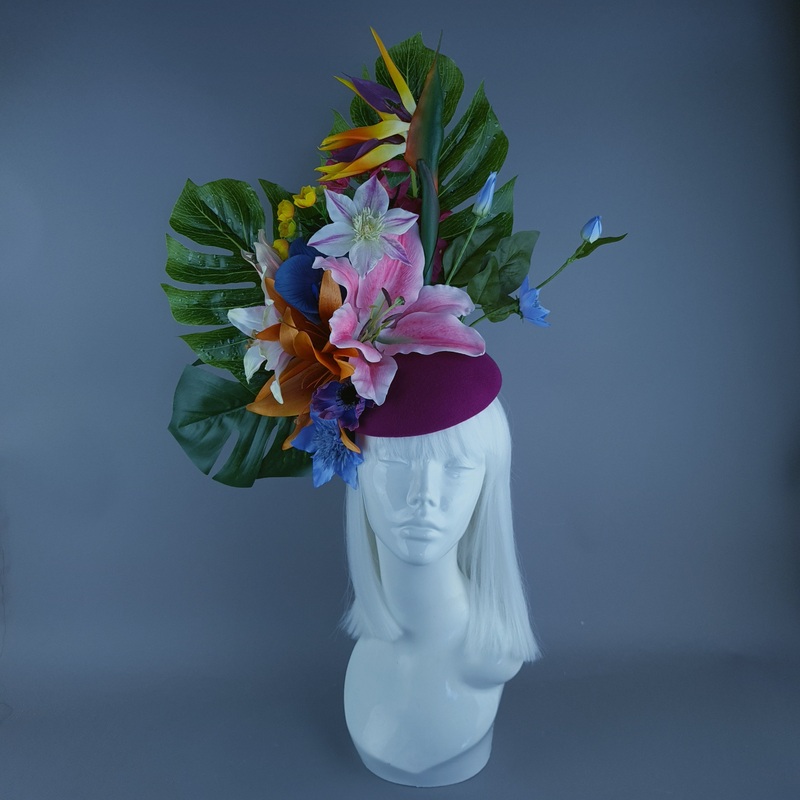 Ceria Colourful Flower Floral Fascinator Hat Headdress