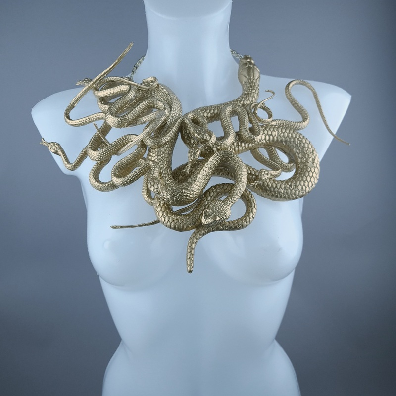 Nile Nest of Gold Snakes Necklace
