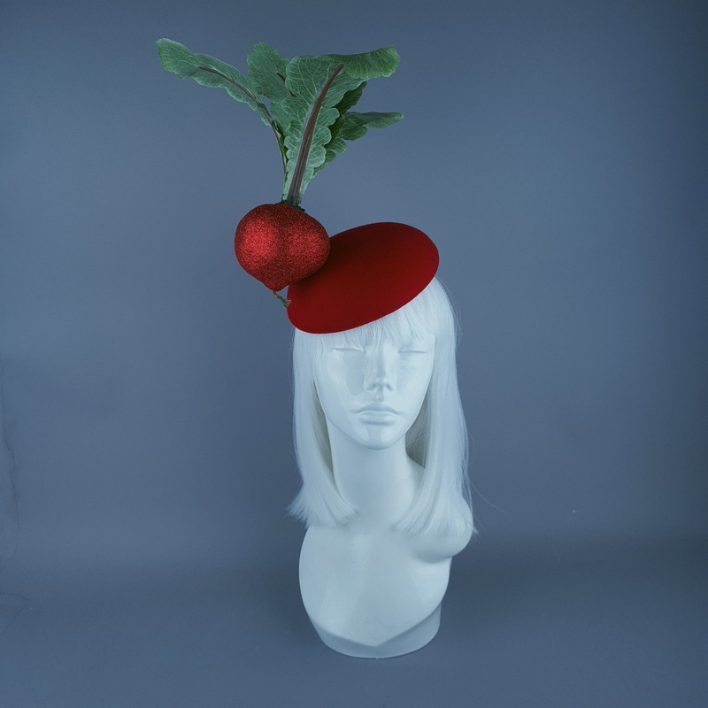 Radish me Red Glitter Radish Vegetable Food Hat