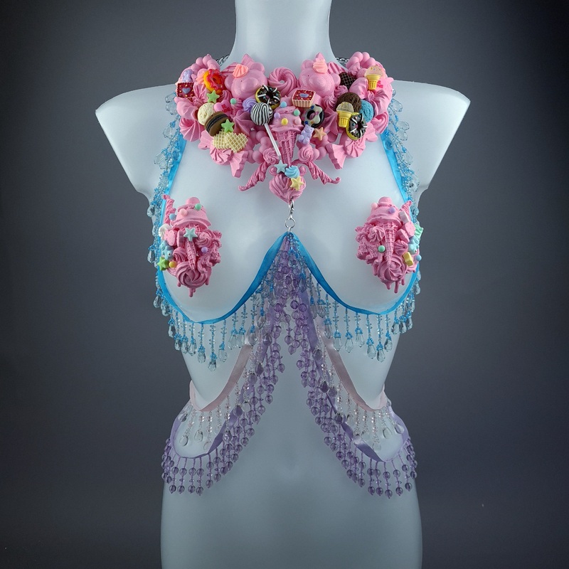 Tootsie Pink Cake Harness Body Jewellery & Pasties