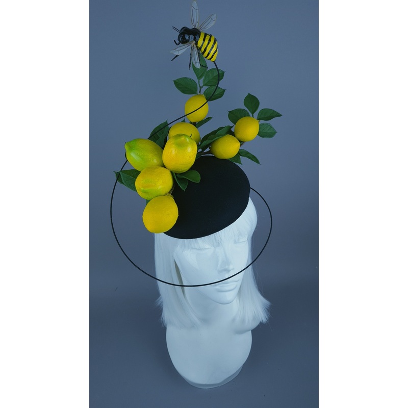 Amarillo 2 Lemon & Bee Fascinator Hat
