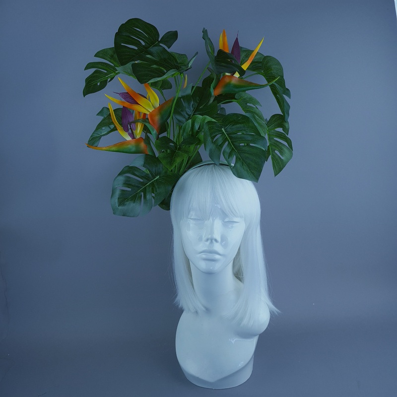 Chiara Tropical Flower & Leaf Headdress
