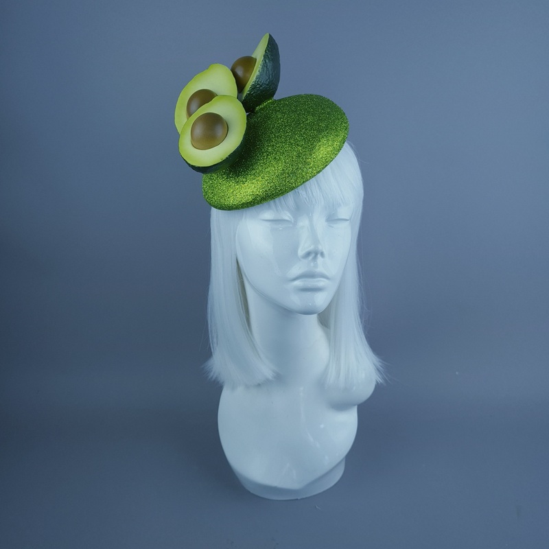 Guacamole Glitter Avocado Avo Vegetable Food Fascinator Hat