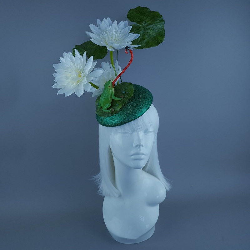 Heqet Frog & Lilypad Fascinator Hat