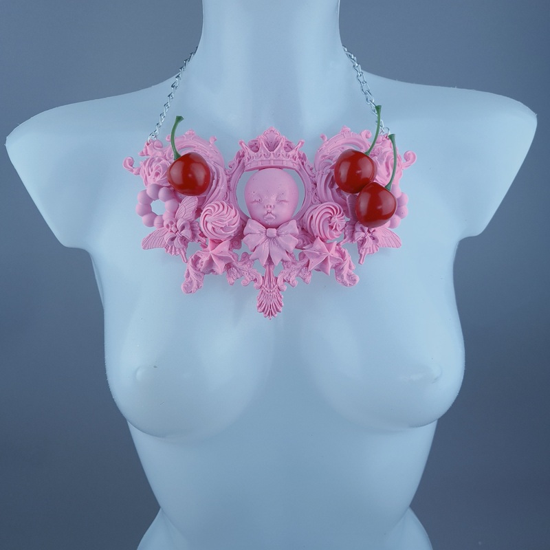 Kamiko Pink Doll Cherry Neckpiece
