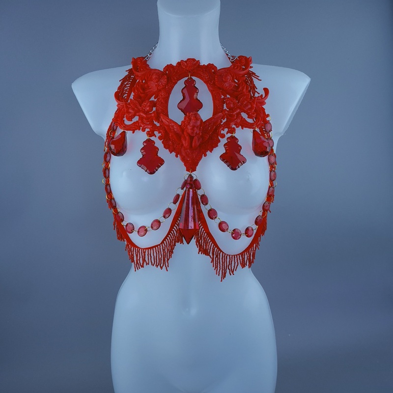 Omaira Red Angel Filigree Jewel Harness