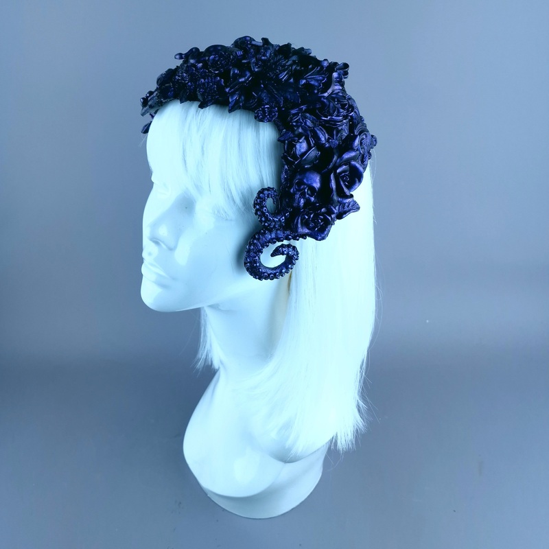 Altalune Purple Filigree Angel Vintage Shaped Fascinator Hat