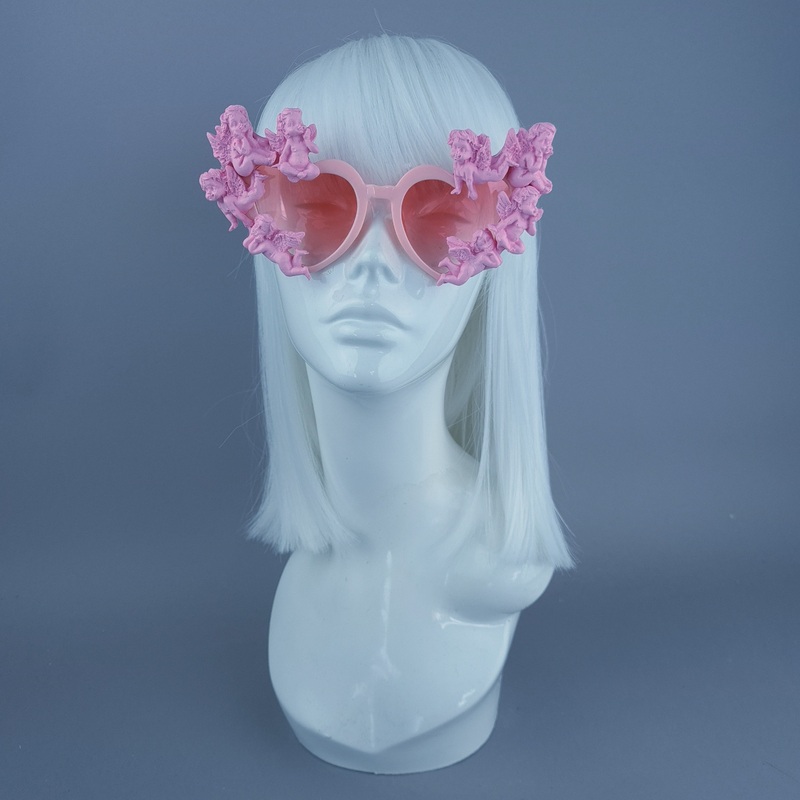 Aniela Pink Cherub Heart Shaped Sunglasses