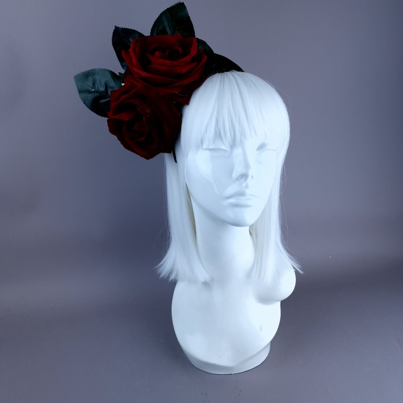 Annora Red Rose Flower Headdress