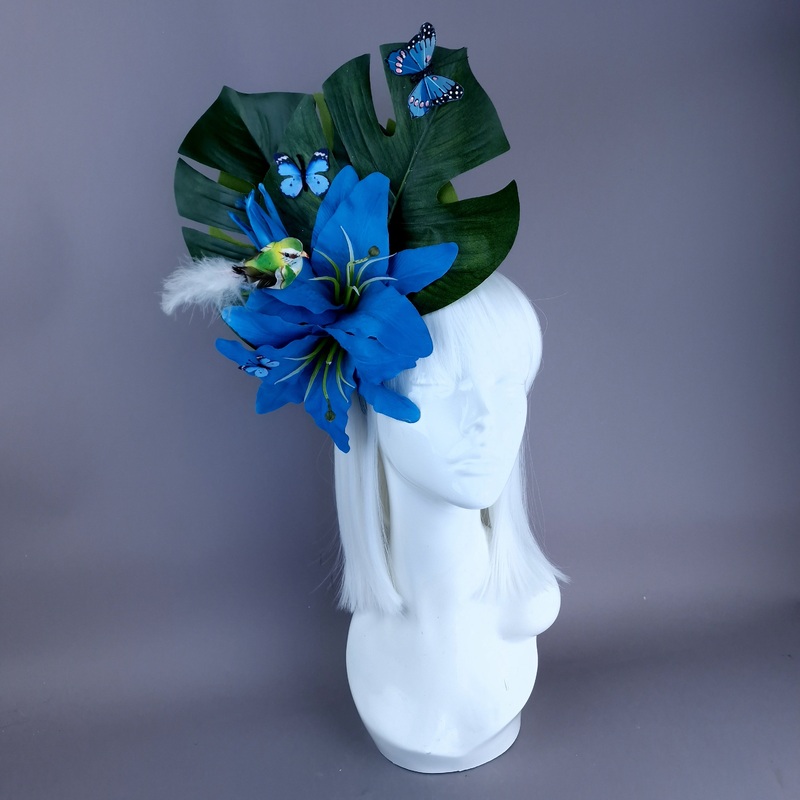 Celastrina Blue Flower, Bird & Butterfly Headdress