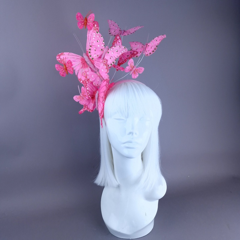 Flutura Pink Butterfly Headdress