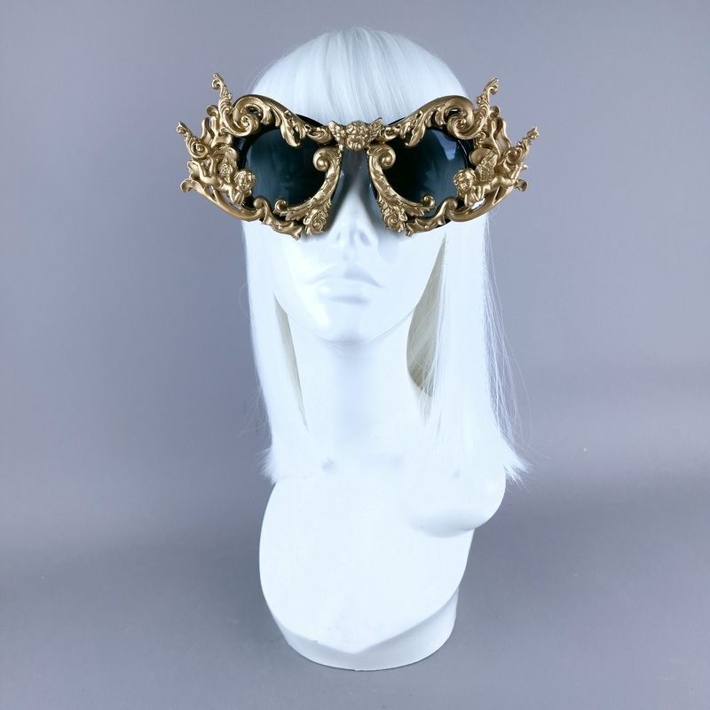 Glory Gold Filigree Ornate Unisex Sunglasses