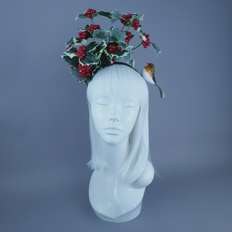 Holly & Robin Christmas Headdress