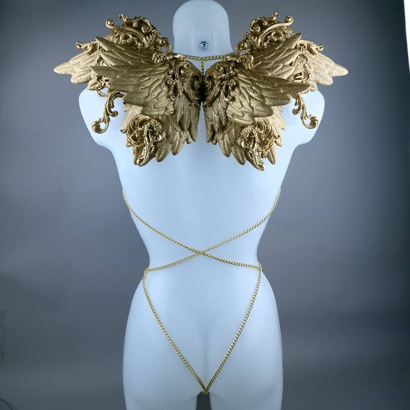 Host Gold Filigree Wings Body Jewellery