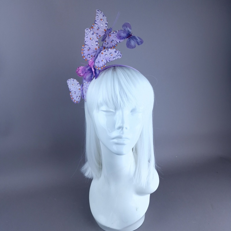 Itzpa Purple Butterfly Headdress