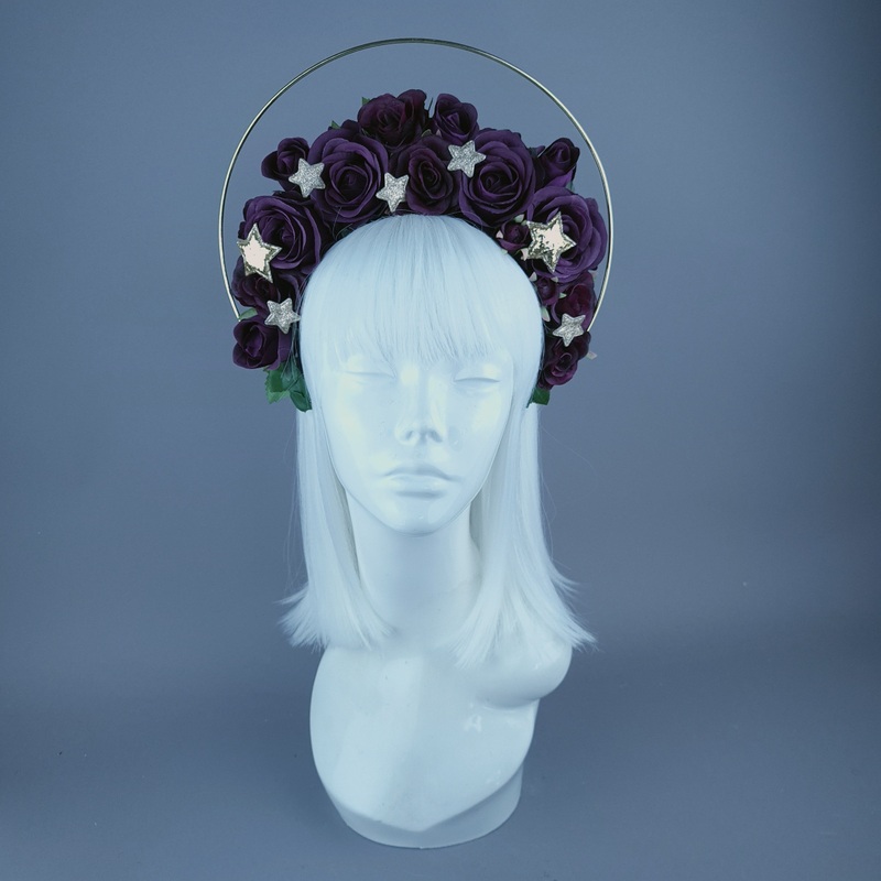 Plum & Gold Star Halo Headdress