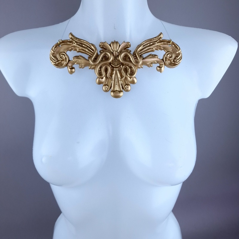 Waltonian Gold Snakes & Filigree Necklace