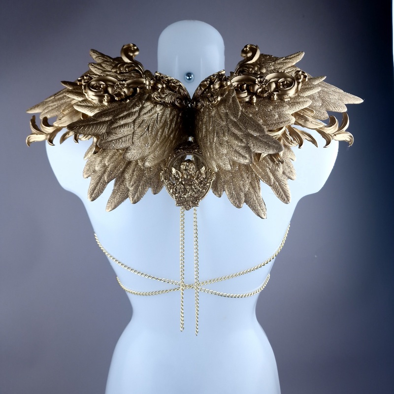 Fallen Gold Filigree Wings Body Jewellery