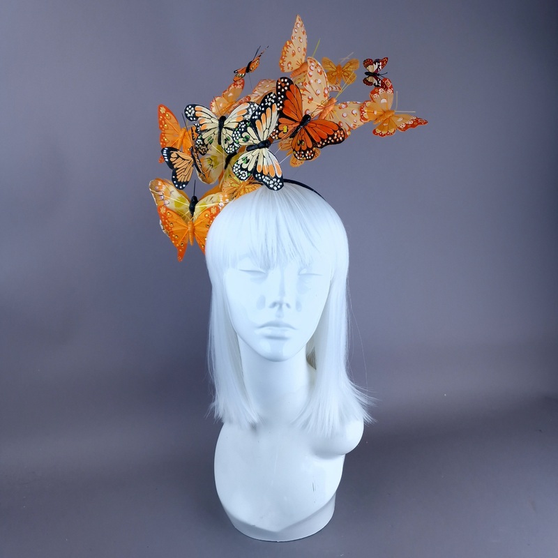 Kelebek Orange Butterfly Headdress