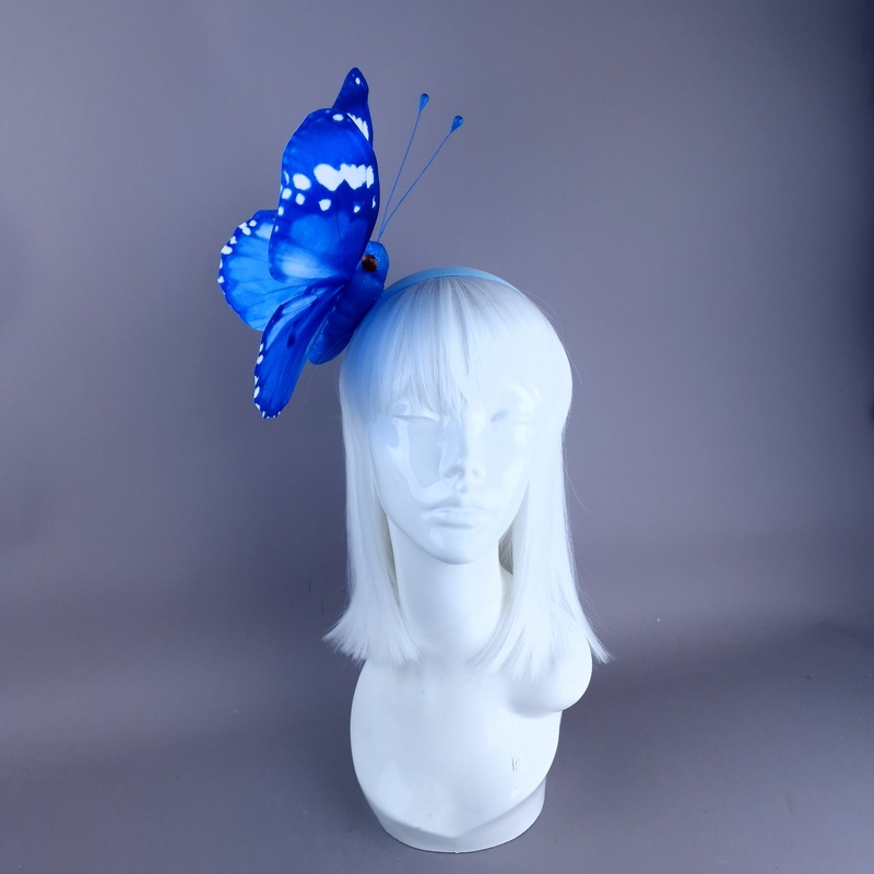 Kocho Giant Blue Butterfly Headdress