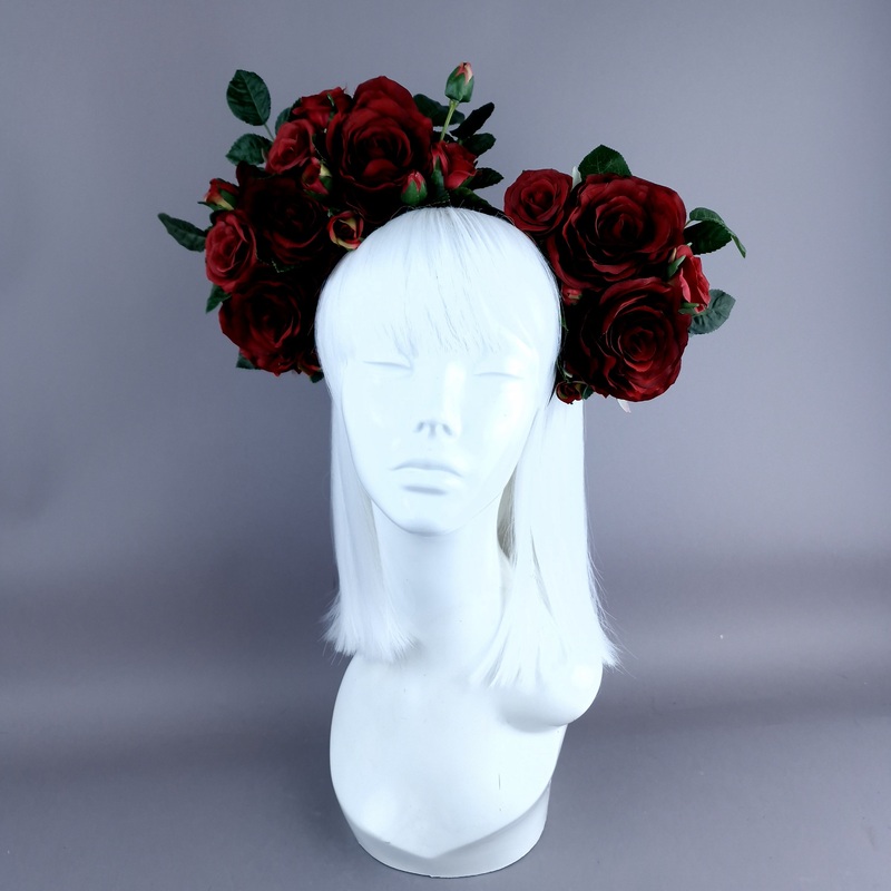 Levana Red Roses Flower Crown